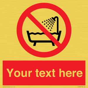 Custom Do not use this device in a bathtub shower or water-filled reservoir